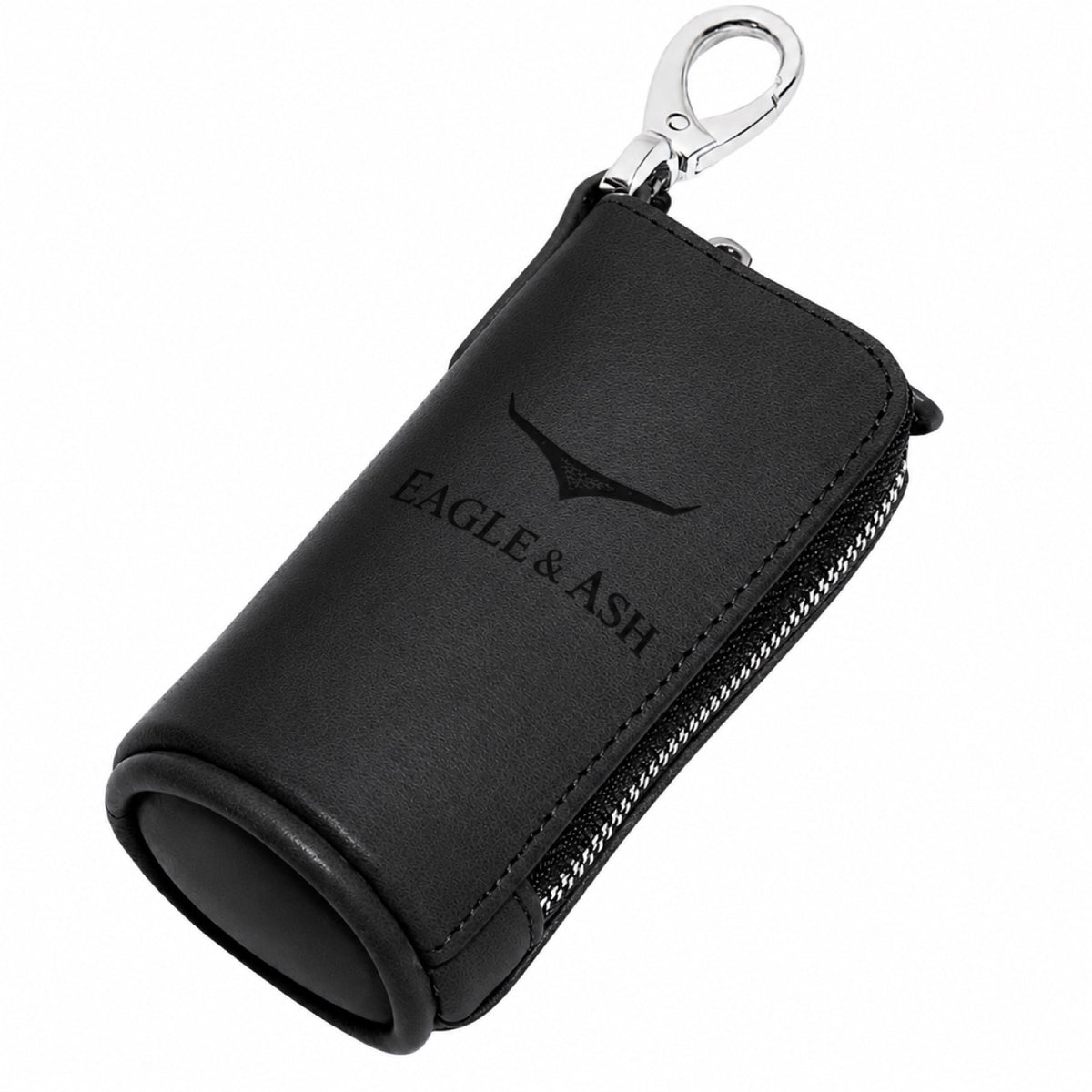 TEST Leather tee pouch zip Black